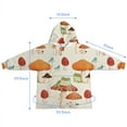 thumbnail image 7 of Red Mushroom Frog Light Pattern Blanket Hoodies for Kids 6-13YR Oversize Wearable Blanket Hoodies for Boys Girls Teens, 7 of 7