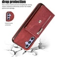 thumbnail image 7 of Frusde for Samsung Galaxy S24 Ultra S24 Plus S24 Wallet Case with Strap Lanyard Leather Slim Kickstand Shockproof Case, 7 of 7