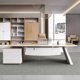 thumbnail image 3 of L Shaped Executive Boss Office Desk Reception Corner Home Storage Computer Desks Filing Cabinets Mesa Escritorio Home Furniture My Lux Decor Round, 3 of 30