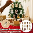 thumbnail image 2 of 24 Pcs Angel Christmas Ornaments for Tree,Vintage Angel Wooden Christmas Tree Decoration,Retro Small Angels Hanging Decorations Figure with Rope for Crafts Gift Holiday Tags Party, 2 of 9