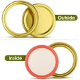 thumbnail image 4 of 48 Pieces Canning Jar Lids and Bands for Regular Mouth Mason Jars Split-Type Lids with Silicone Seals Rings Leak-Proof Secure Mason Canning Jar Cap Compatible with Mason Jar (Gold), 4 of 7