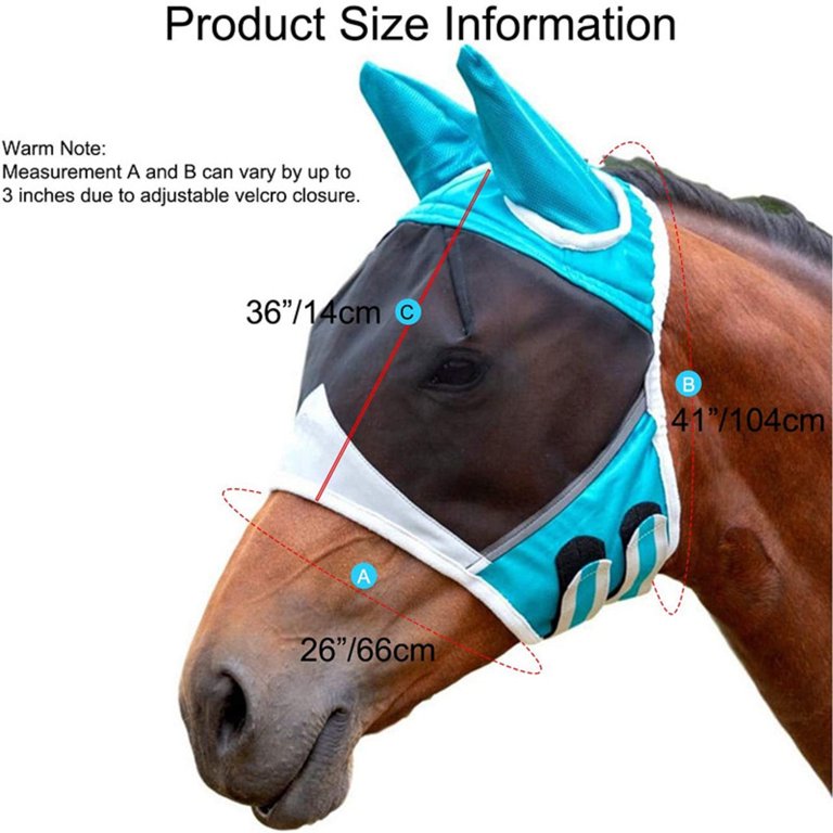 2-Pack Horse Fly Masks With Ears – Breathable UV Protection, Stretch Fabric, Full Face Cover For Pasture & Riding