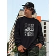 thumbnail image 2 of Trendy  Objects Rave Style Sweatshirt Men -Image by Shutterstock, Male Small, 2 of 4