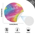thumbnail image 2 of Ryvnso Rainbow Illustration Round Plate Mats Dining Table Placemat Set of 4 for Holiday Decoration, 2 of 7
