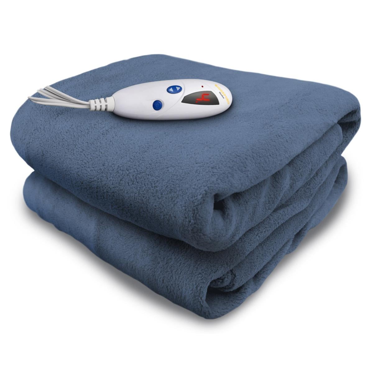 Biddeford Blankets Micro Plush Electric Heated Throw with Digital  Controller, 60 x 50, Grey - Walmart.com