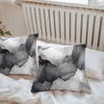 thumbnail image 5 of Abstract Ombre Grey Black Marble Outdoor Pillow Covers Pack of 2 Modern Art Waterproof Throw Pillow Covers Decorative Cushion Cases for Patio Garden Tent Balcony Couch 24x24 inch, 5 of 8