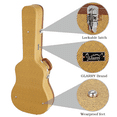 thumbnail image 6 of Tcbosik Hard-Shell Case With Lock for 41" Standard Acoustic Guitar, Yellow, 6 of 9