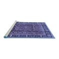 thumbnail image 2 of Ahgly Company Machine Washable Indoor Square Persian Blue Traditional Area Rugs, 5' Square, 2 of 4