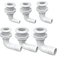 thumbnail image 5 of SEAFLO 1-1/8" 90° Angled Thru Hull Through-Hull Fitting with Built-in-Check Valve – Anti-Corrosion and Ultra-Durable for Marine, Boat, Yacht, RV, Truck - 4-Year Warranty! (1-1/8", White, 10-Pack), 5 of 6