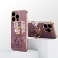 thumbnail image 5 of Allytechgroup iPhone 16 Pro Case Kickstand, Spaceman Bracket Design Shockproof Drop Proof Luxury Camera Lens Protective Phone Case for Apple iPhone 16 Pro, Purple, 5 of 6