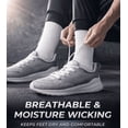 thumbnail image 2 of 6 Pack Men's Cotton Crew Socks , Cushioned Breathable Work & Athletic Socks, Moisture Control, White Size L, 2 of 6