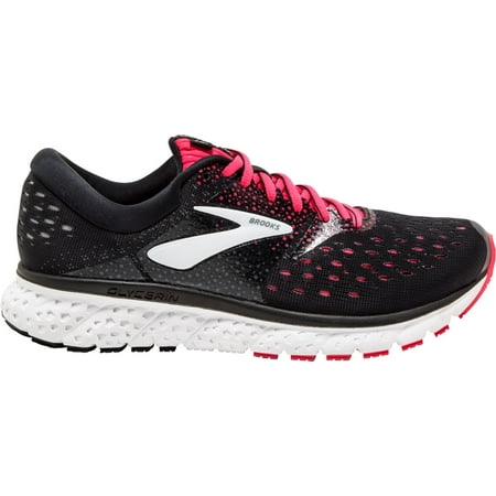 Brooks Women's Glycerin 16 Running Shoe, Black/Pink/Grey, 7 B(M)