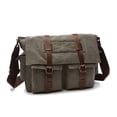 thumbnail image 1 of serony Women Men Shoulder Bag Camera Book Wallet Storage Crossbody Pack Large Capacity Camping Flap Messenger Pouch Multiple Pockets Grey Large, 1 of 7