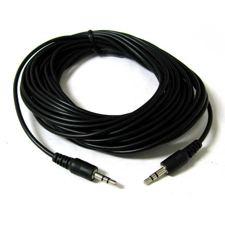 CableVnatage 25ft 3.5mm Audio Stereo Headphone Male to Male Extension Plastic Cable 25 FT