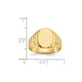 thumbnail image 5 of Real 14kt Yellow Gold 14.5x11.0mm Closed Back Men's Signet Ring Size: 10; for Adults and Teens; for Women and Men, 5 of 5