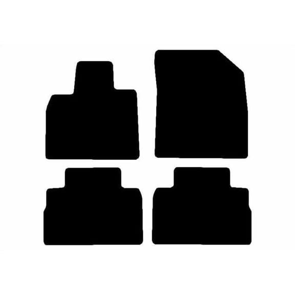 Auto Mats and Accessories 4 Piece Set Custom Carpeted Floor Mats Compatible with 2020-2024 Hyundai Palisade (Black) Made in the USA