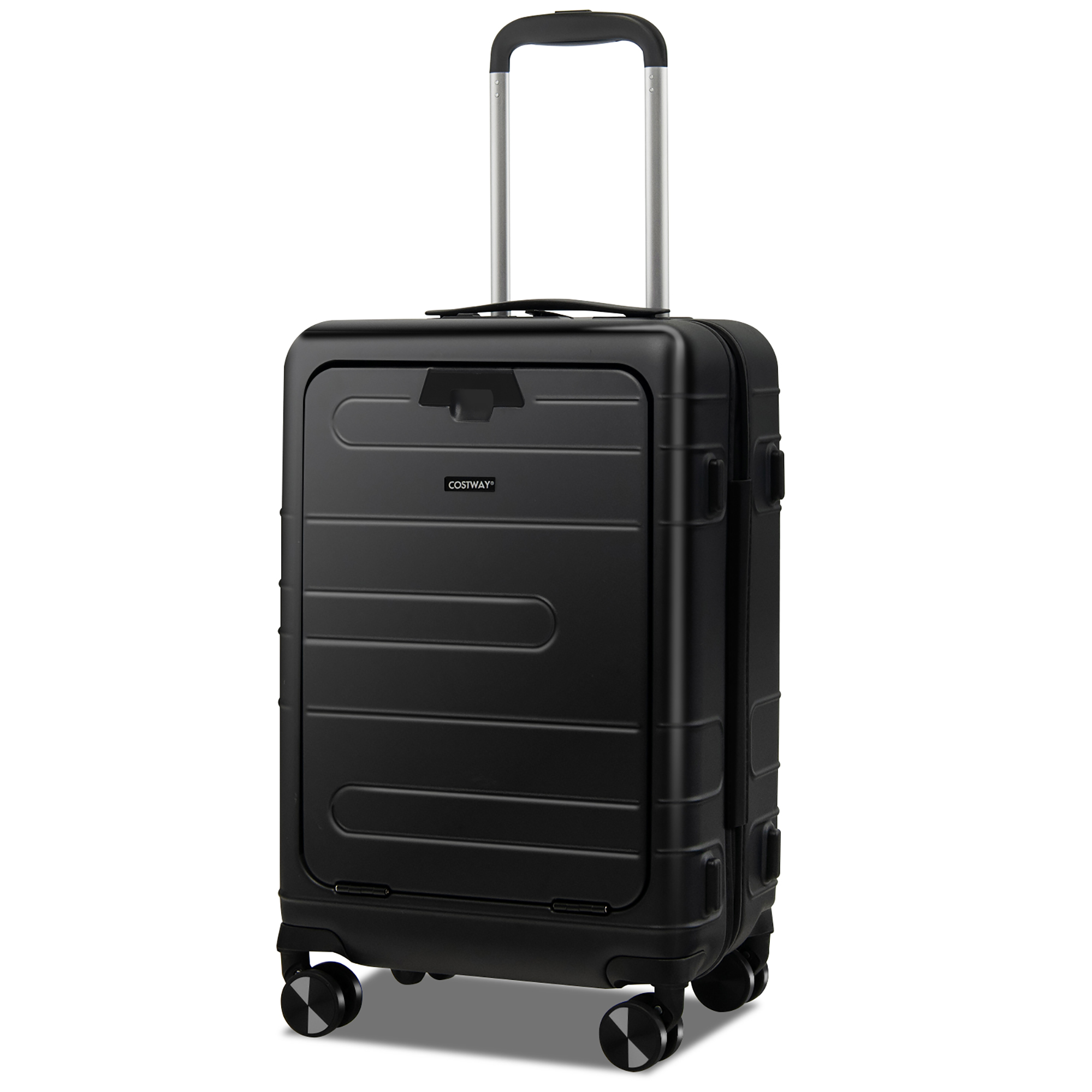 Costway 20'' Carryon Luggage PC Hardside Suitcase TSA Lock w/ Front