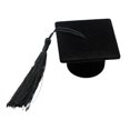 thumbnail image 4 of Fashion Doctor Hat Shape Caja de aretes de almacenamiento de joyas Regalo de graduación negro, 4 of 8