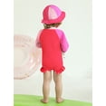 thumbnail image 4 of BULLPIANO Infant Baby Girl One Piece Swimsuit Long Sleeve Jumpsuit Swimwear Newborn Zipper Bathing Suit Swimwear with Hat, 4 of 9