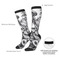 thumbnail image 6 of Fotbe Monochrome Botanical Illustration print Women's Men's Novelty Crew Socks Cotton Socks Knee High Socks for Walking,Running,Nurses,Pregnancy, 6 of 8