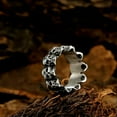 thumbnail image 5 of QQTDFG Men Retro Gothic Death Skull Ring Stainless Steel Cocktail Party Biker Statement-Black I-12, 5 of 9