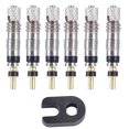 thumbnail image 1 of Soidarity Vástago de núcleo de válvula de bicicleta de plata, 12 Uds., núcleo de válvula de neumático de estilo Presta para bicicleta de carretera Ciclismo Núcleo de válvula 6PCS Soidarity OD000706-02, 1 of 1
