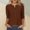 Coffee, variant on SROBPTY Womens Fall Top, 3/4 Sleeve Shirts for Women, Women's Casual Loose Button V Neck 3/4 Sleeve T-shirt Top Mint Green,XXXXXL