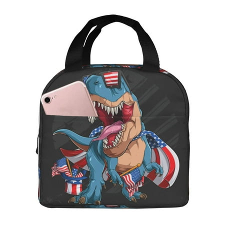 Insulated Lunch Bag for Women Men - Blue Dinosaur Leakproof Cooler Lunch Box for Women Men  Lunch Tote Bags for Work School Picnic Travel