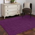 thumbnail image 4 of 2.7x5 Washable Area Rug, Vintage Dark Non-Slip Rectangle Rug for Bedroom Bedside, Purple Linen Texture Farmhouse Indoor Floor Mat for Home Decor, 4 of 9