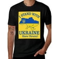 thumbnail image 2 of T-shirt Ukraine Suppor  Soft Cotton Adult Heat-Transfer Graphic T-Shirt - 180g Breathable Fabric, Unisex Summer Casual Wear with Durable Heat-Printed Design, 2 of 10