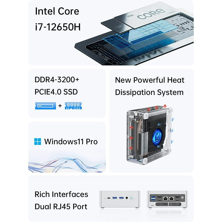 MINISFORUM NAB6 Mini PCs, Intel Core i7, 32GB, 1TB SSD MINISFORUM NAB6 Mini PCs, Intel Core i7, 32GB, 1TB SSD