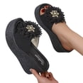 thumbnail image 4 of Womens Fashion Wedges Open Toe Knot Beach Shoes Roman Slippers Sandals Women Boots with Heels Or Wedges Women's Shoes Wedges Navy Blue, 4 of 8