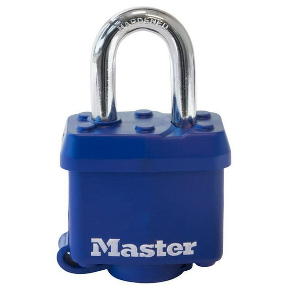 1 Pc, Master Lock 1-11/16 In. H X 1 In. W X 1-9/16 In. L Vinyl Covered Steel 4-Pin Cylinder Padlock