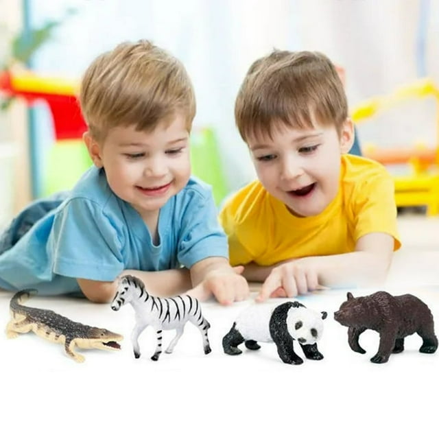 Animal Action Figures Model Toy Set Realistic Farm Animals Wild Animals Educational Learn Cognitive Toys