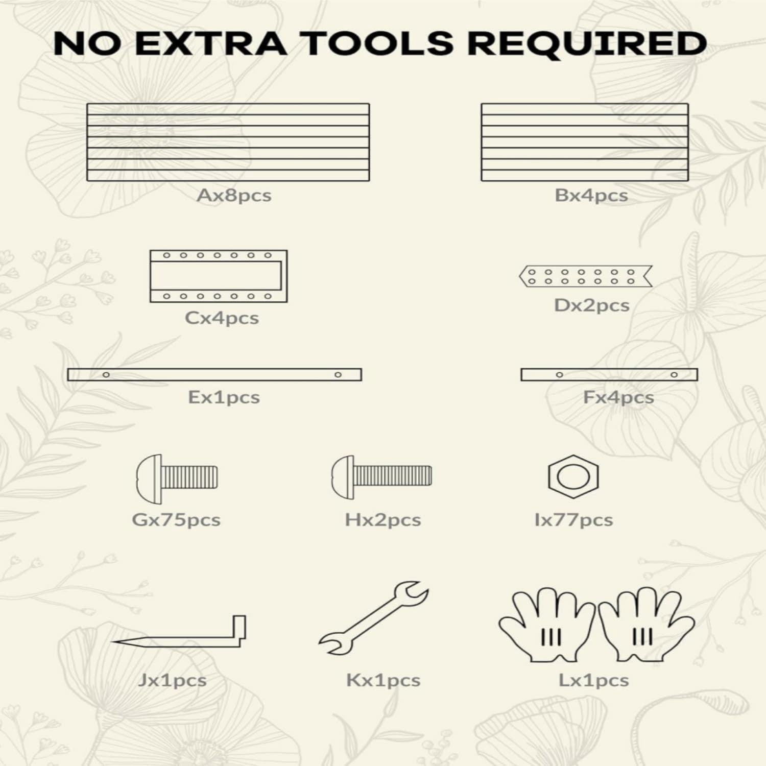 EastVita 6x3x2ft Steel Raised Garden Bed Kit