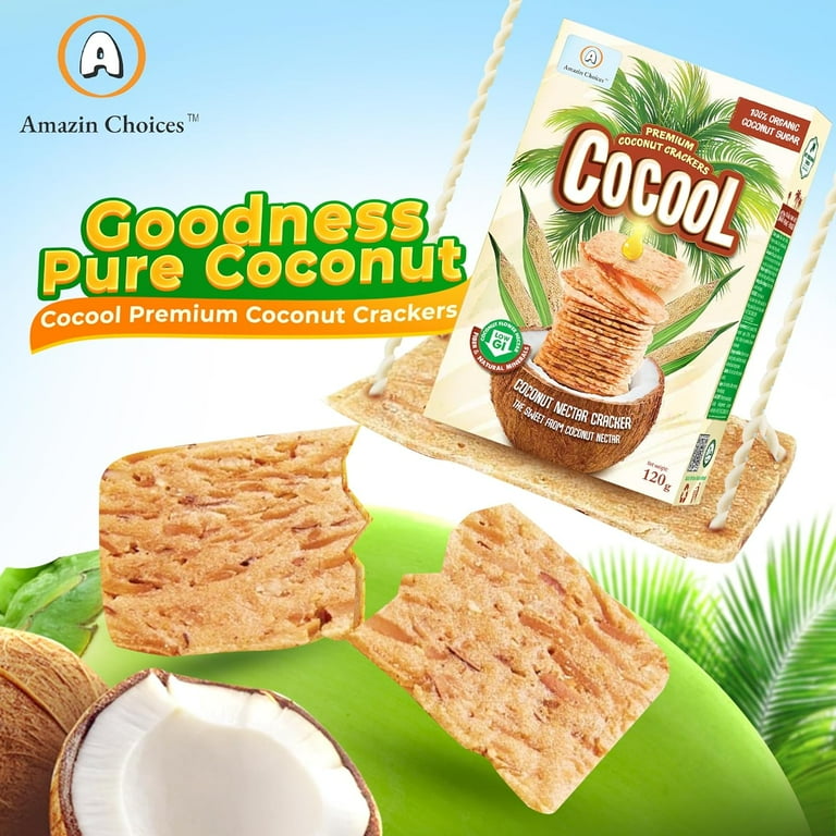 Amazin Choices COCOOL Coconut Snack Crackers Gluten Free and Vegan
