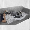 thumbnail image 6 of Old Hollywood Soft Flannel Fleece Blanket, Brand New Nostalgic American Classic Car Realistic Illustration, Cozy Plush for Indoor and Outdoor Use, 50" x 60", Charcoal Grey and Grey, by Ambesonne, 6 of 6