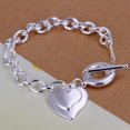 thumbnail image 1 of Whelesale-pulsera sólida de Plata de Ley 925 con cadena bonita y Noble para mujer y hombre, dijes, regalo de fiesta, joyería de moda para boda, 1 of 2