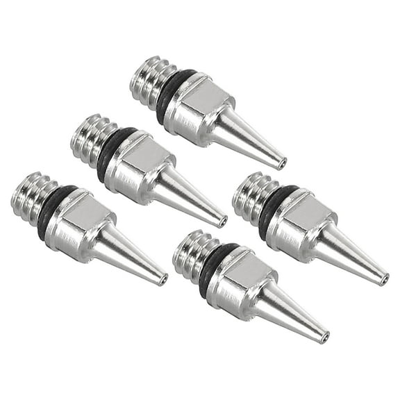 5Pcs 0.2mm Air Brush Nozzle Only Brass Nozzle Replacement Parts Accessories for Air Brush Nozzle Art Craft