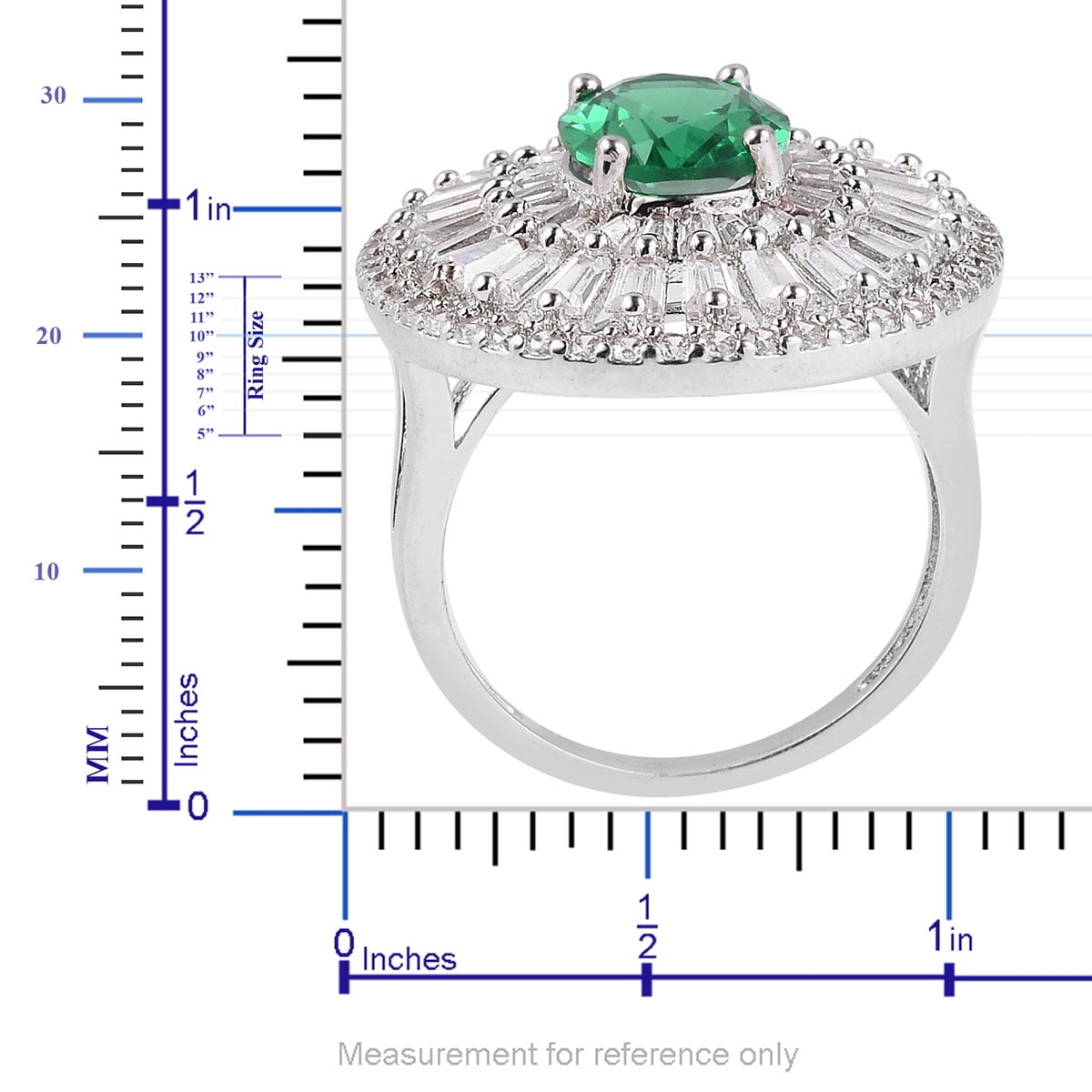 Shop LC Delivering Joy Halo Ring Green /& White Cubic Zirconia CZ Gift Jewelry for Women Ct 6.2