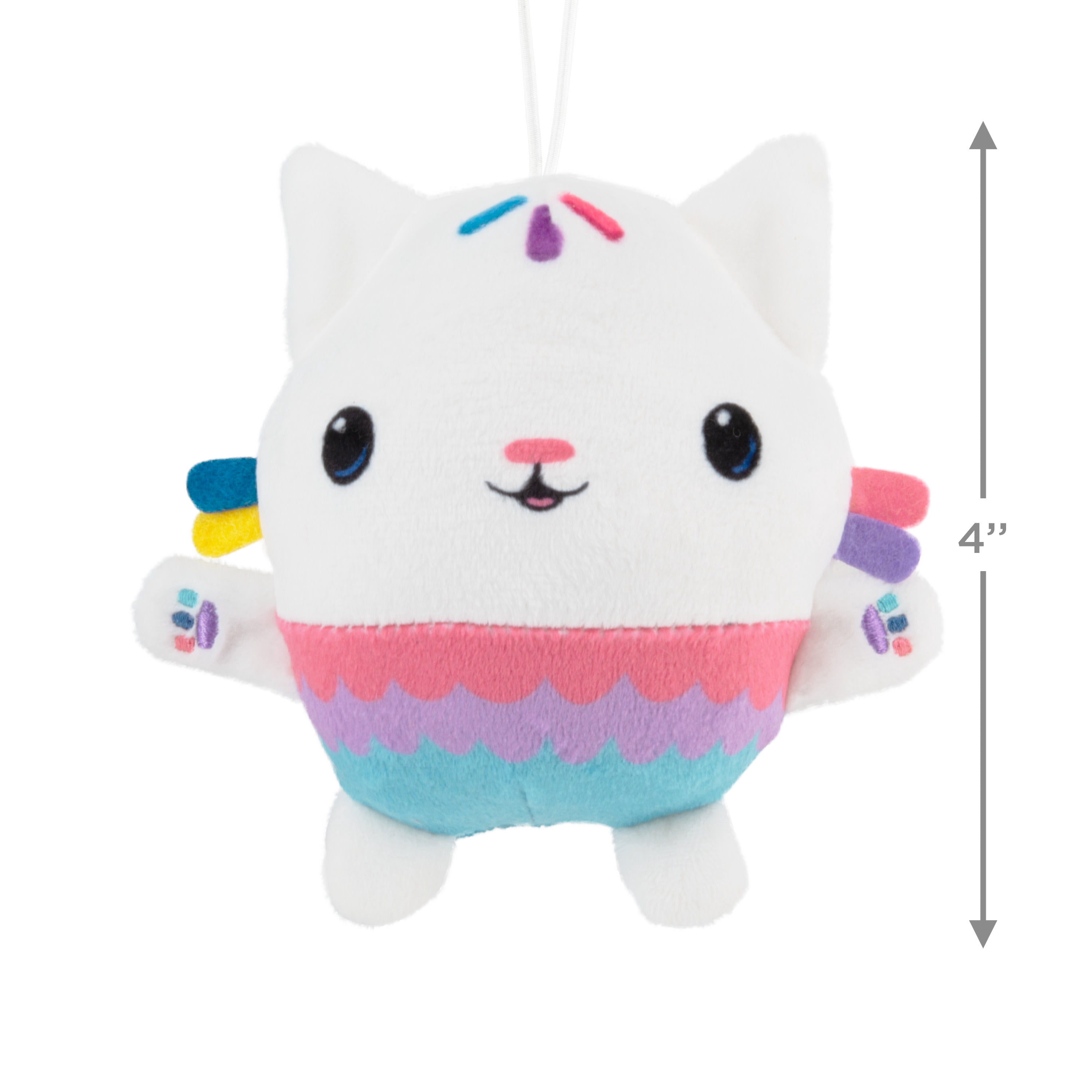 Hallmark Christmas Ornament (Gabby's Dollhouse Cakey Cat, Fabric), 1 Count
