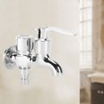 thumbnail image 1 of Water Faucet, Brass Double Heads Single Cold Washing Machine Water Faucet Dual Use Faucet  For Kitchen Bathroom, Balcony, Washing Machine, Wash Basin, 1 of 8