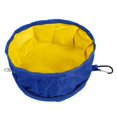 thumbnail image 2 of for Travel, Dog Portable Water Bowl for dogs and cats Pet Foldable Feeding Watering Dish for Camping Walking with Carabiners , Blue, 2 of 8