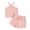 Pink, variant on Musuos 2Pcs Toddler Girl Summer Outfits 6 12 18 24M 3 4Y Sleeveless Cross Halter Tank Tops + Solid Color Shorts Set Casual Clothes