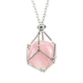 thumbnail image 4 of Deeceymbur Adjustable Crystal Necklace Cage Pendant Empty Stone Holder Quartz Wire Mesh Pocket Replacement Chain for Jewelry Making Craft, 4 of 7
