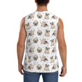thumbnail image 4 of Pofeuu Pugs Print Men's Muscle T-Shirt, Sleeveless, Muscle Tank, Classic Muscle Tee Top For Men Casual Sleeveless Muscle T-Shirt Trendy Clothes-Small, 4 of 7