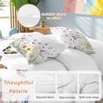 thumbnail image 2 of Country Sunflower 4 Piece Duvet Cover Set Full Size Wildflowers Butterfly Farmhouse Botanical Soft Bedding Set Comforter Cover, 1 Duvet Cover 1 Flat Sheets and 2 Pillowcases, 2 of 9