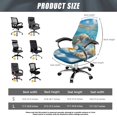 thumbnail image 7 of POLERO One Piece Office Swivel Chair Slipcover, Turtle and Starfish Pattern Elastic Cloth Soft High Back Chair Slipcover for Indoor Workspace Home Office, 7 of 7
