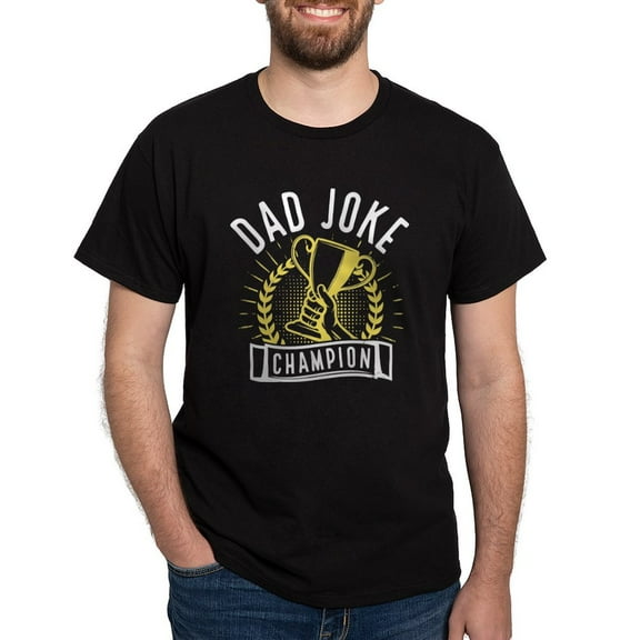 CafePress - Dad Joke Champion Dark T Shirt - Men's Classic Graphic Cotton T-Shirt