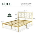 thumbnail image 2 of Amolife Full Size Modern Metal Platform Bed Frame, Vintage Style, Gold, 2 of 7